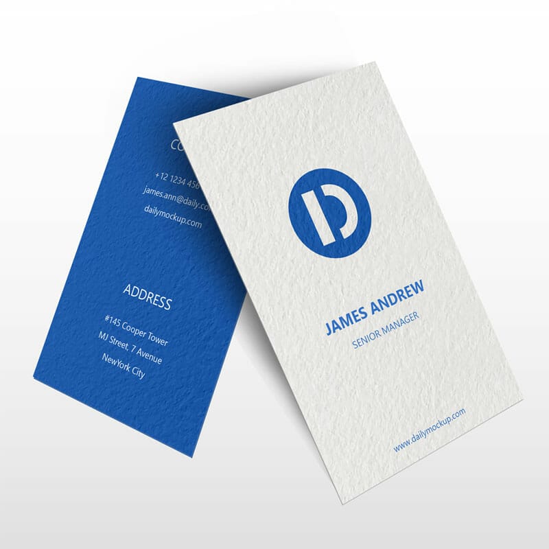 Free Vertical Business Card Mockup