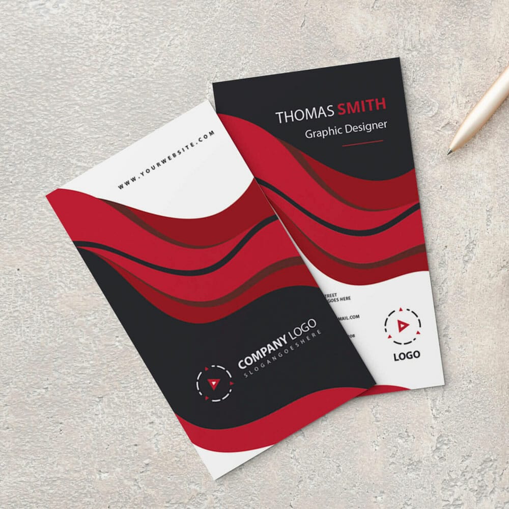 Free Vertical Card Mockup PSD Template
