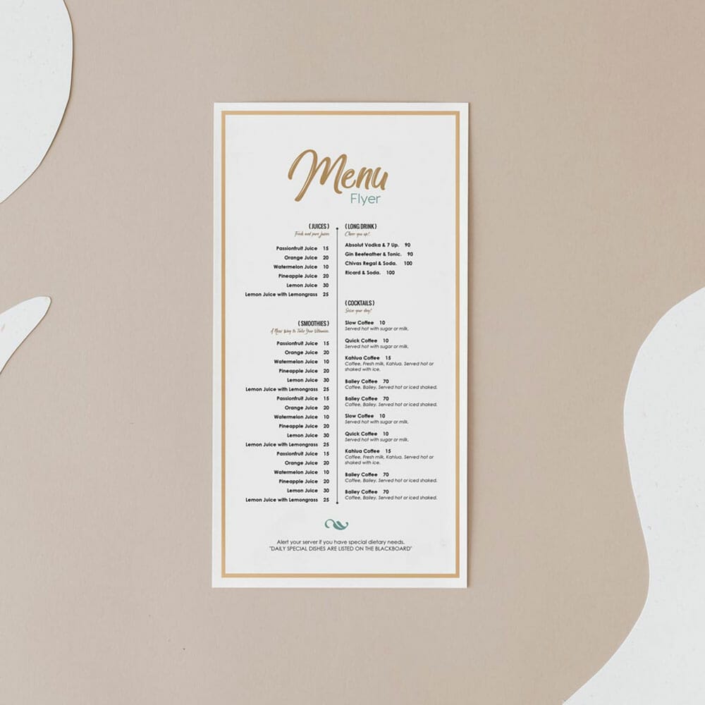 Free Vertical Menu Mockup PSD