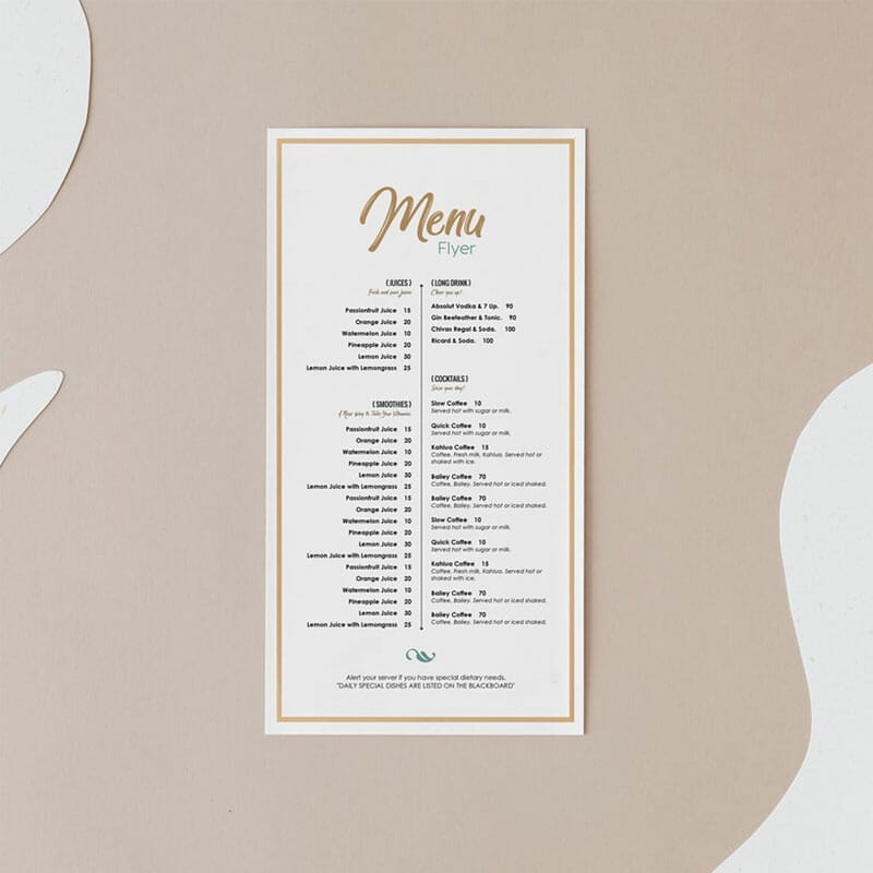 Free Vertical Menu Mockup PSD