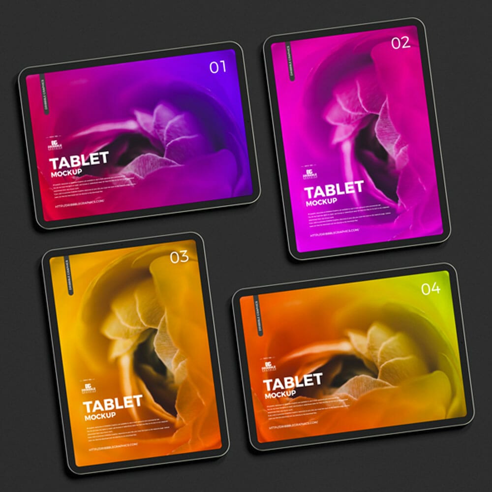 Free Website Branding Tablet Mockup