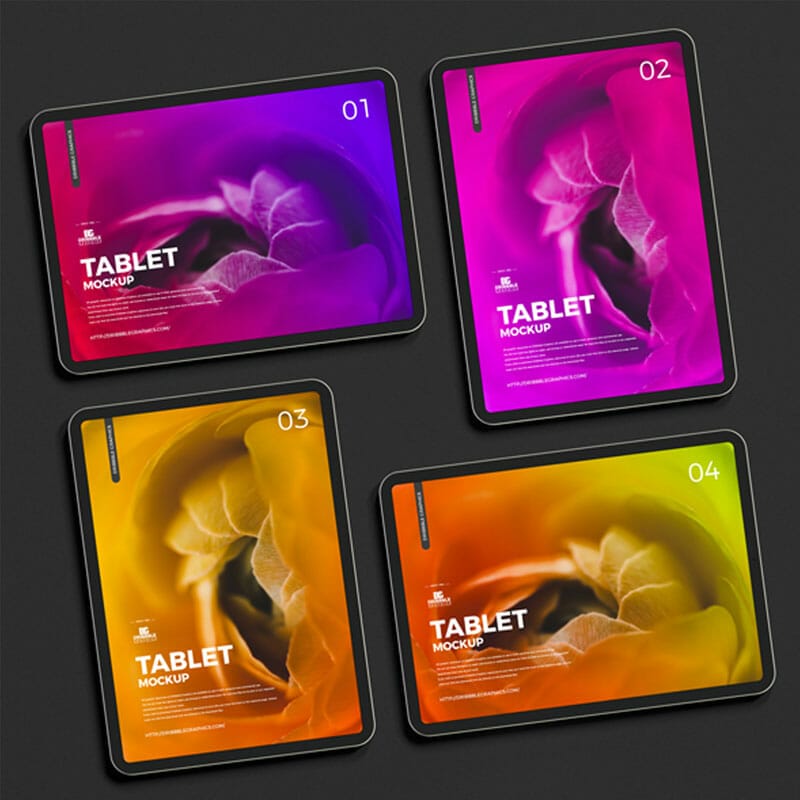 Free Website Branding Tablet Mockup