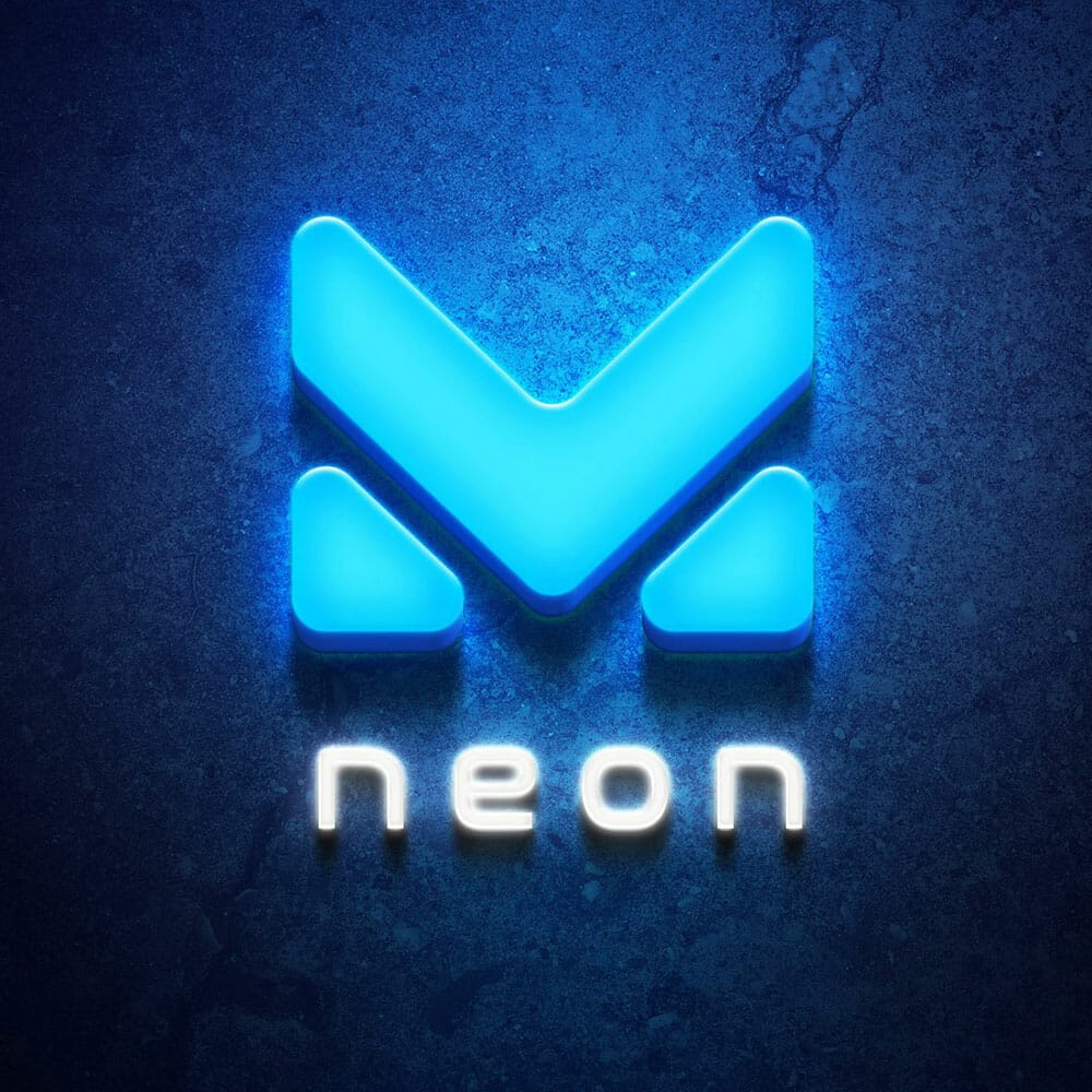 Ice Neon Logo Mockup