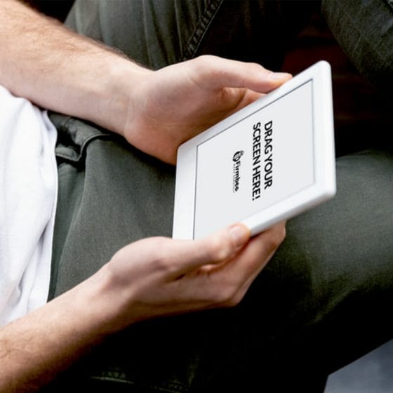 Man Is Reading On The Kindle Free Mockup