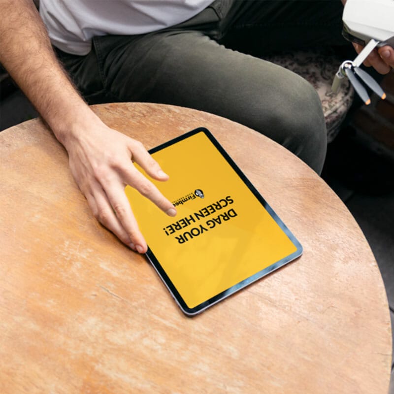 Mavic Mini 2 Dji Drone On A Apple iPad Mockup