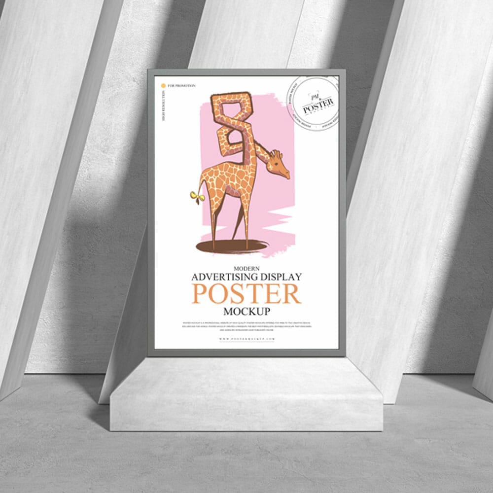 Modern Brand Advertising Display Poster Mockup