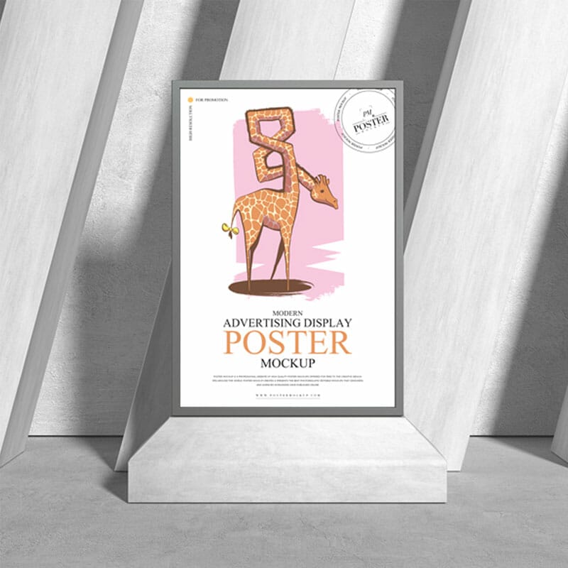 Modern Brand Advertising Display Poster Mockup