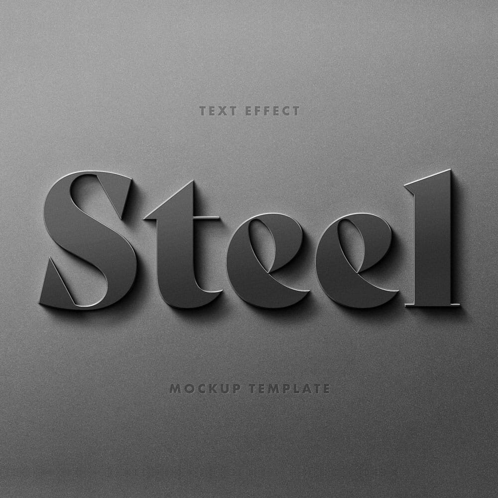 Sharp Steel Logo Mockup