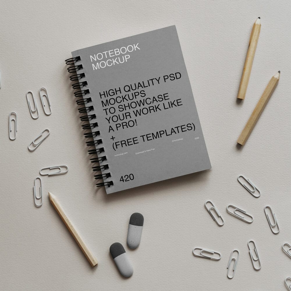 Simple Paper Notebook Mockup