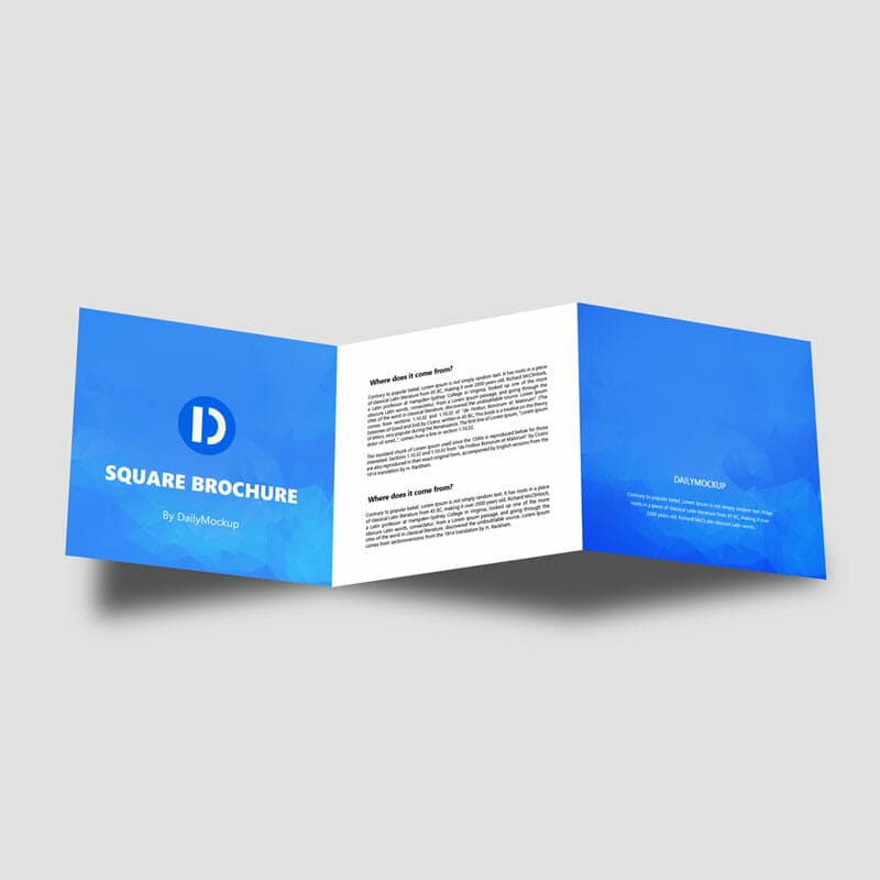 Square Brochure Mockup Free PSD