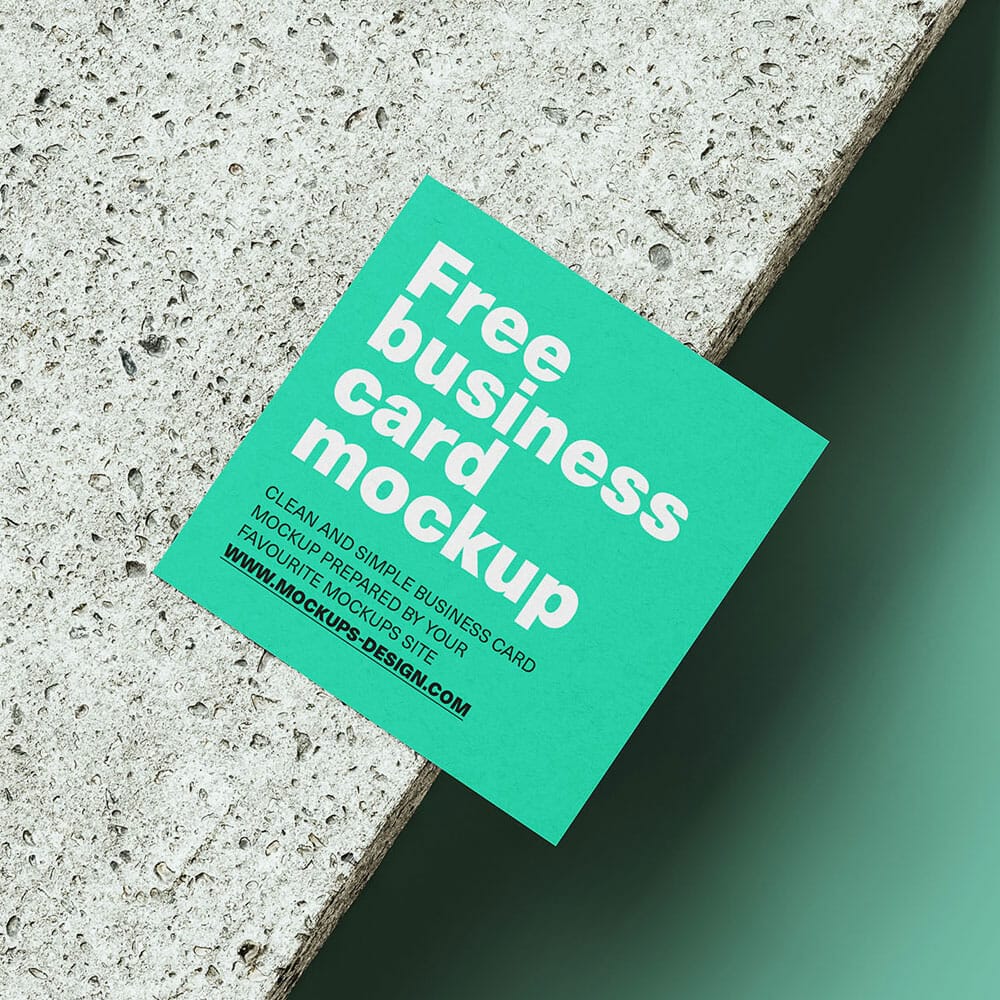 Square Business Card Mockup