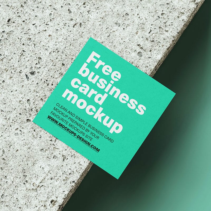 Square Business Card Mockup
