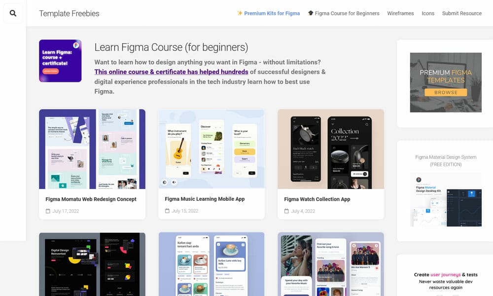 The Ultimate Free Figma Resources 2022 4 Template Freebies