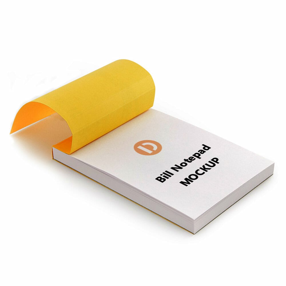 Bill Notepad Mockup Free PSD