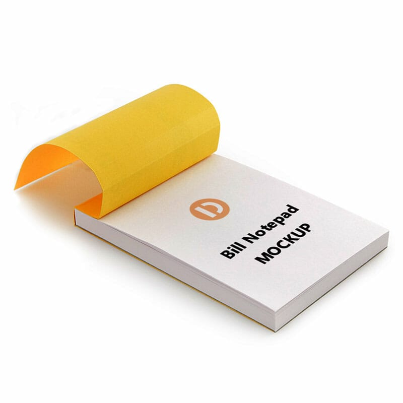 Bill Notepad Mockup Free PSD
