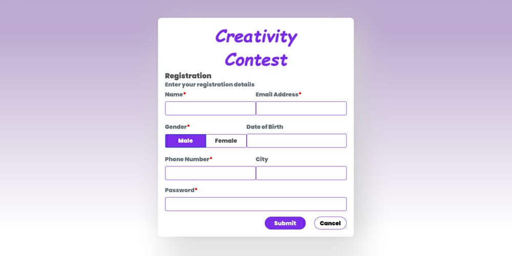 Free Bootstrap Form Templates 1
