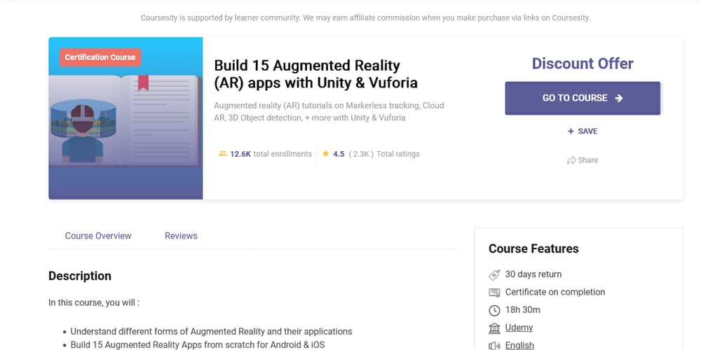 Build 15 Augmented Reality apps with Unity and Vuforia
