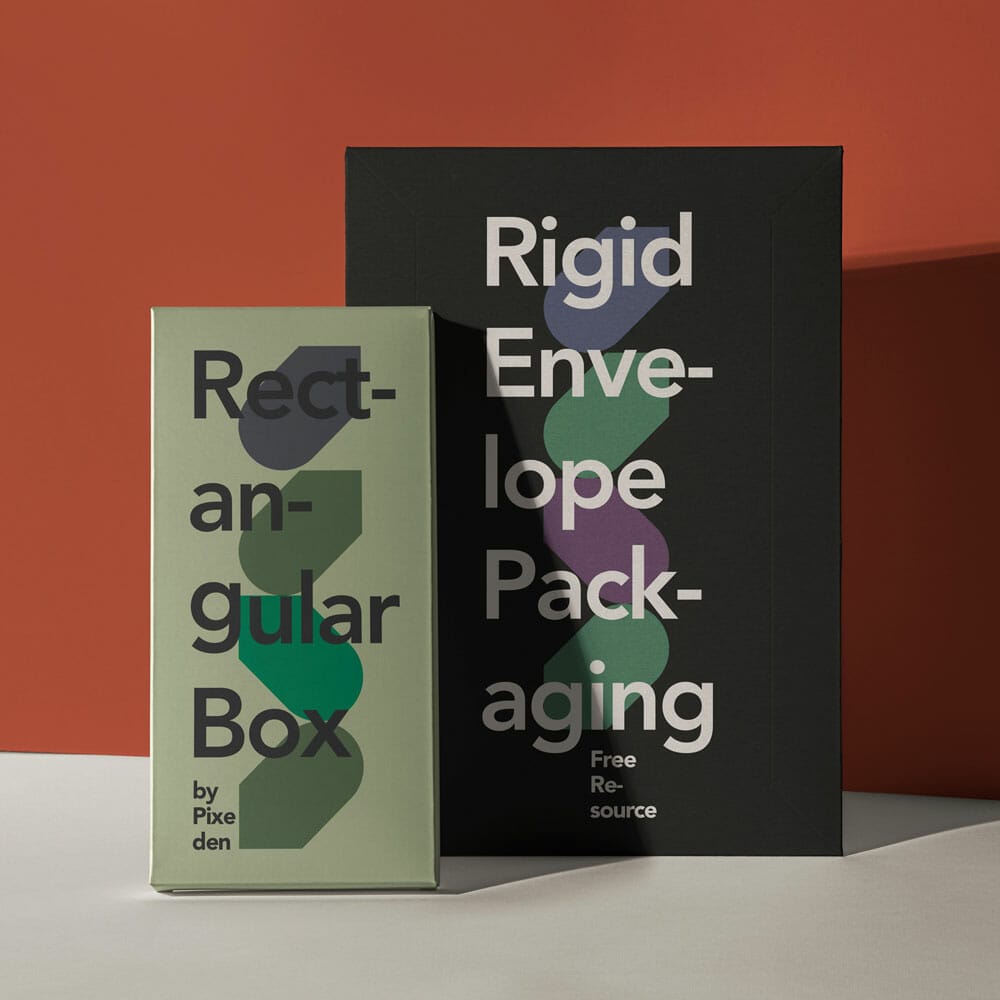 Envelope Box PSD Packaging Mockup Set