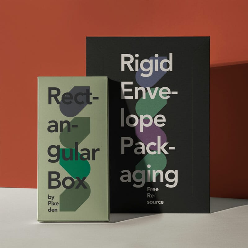 Envelope Box PSD Packaging Mockup Set