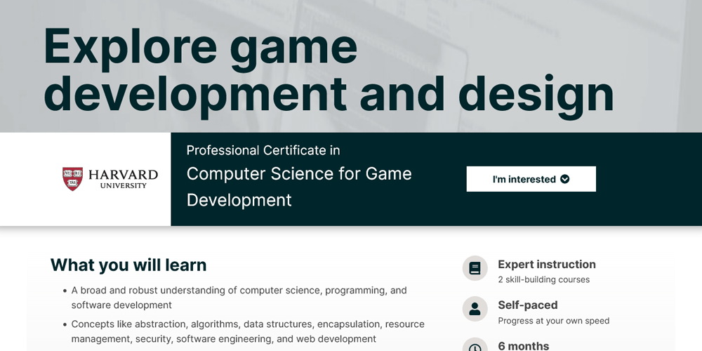 Explore game development and design