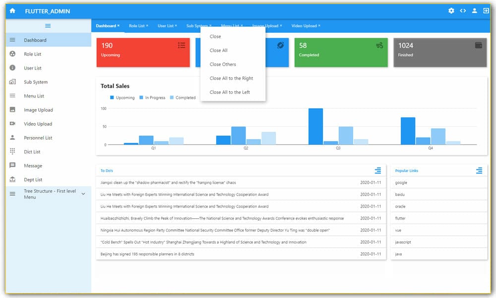 Flutter Admin