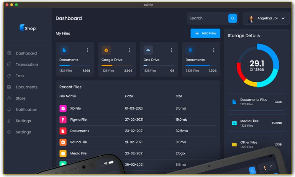 Flutter Responsive Admin Dashboard Template