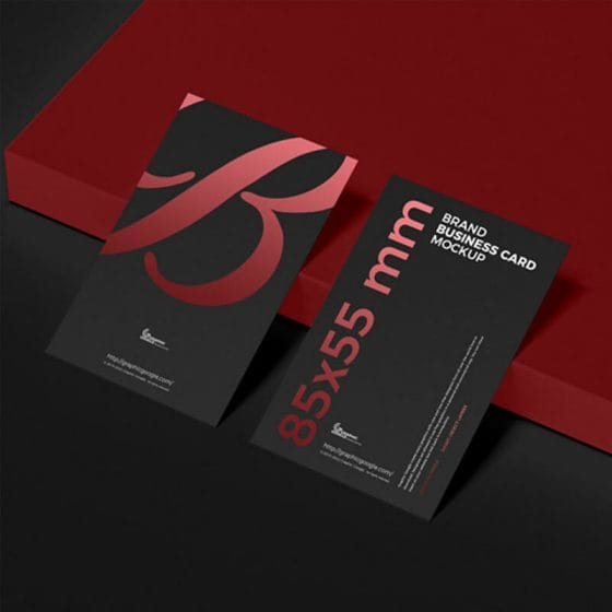 Free 85×55 mm Brand Business Card Mockup