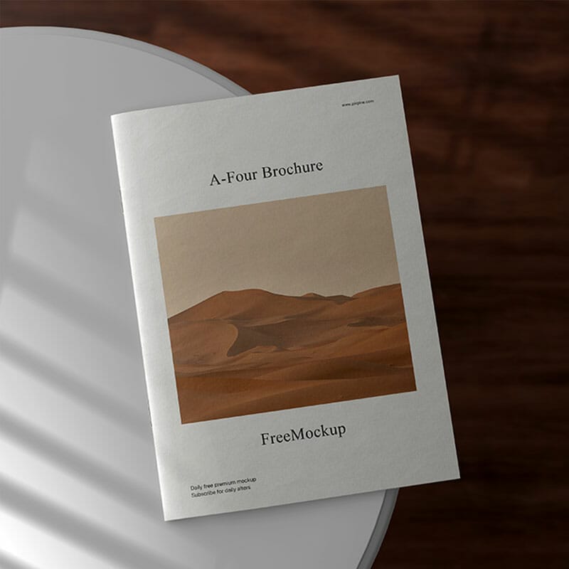 Free A4 Brochure PSD Mockup