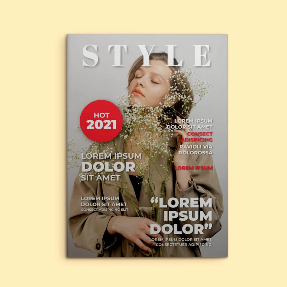 Free A4 Magazine Mockup PSD Template