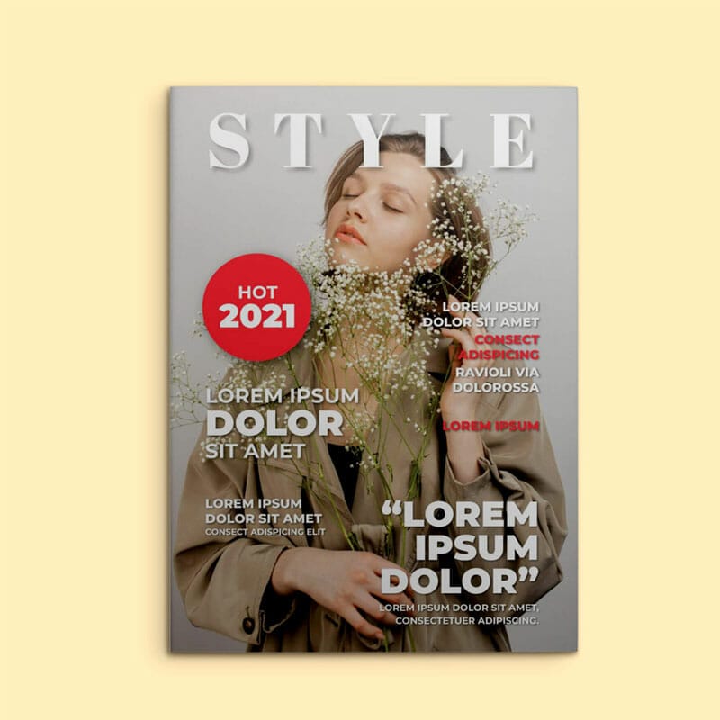 Free A4 Magazine Mockup PSD Template