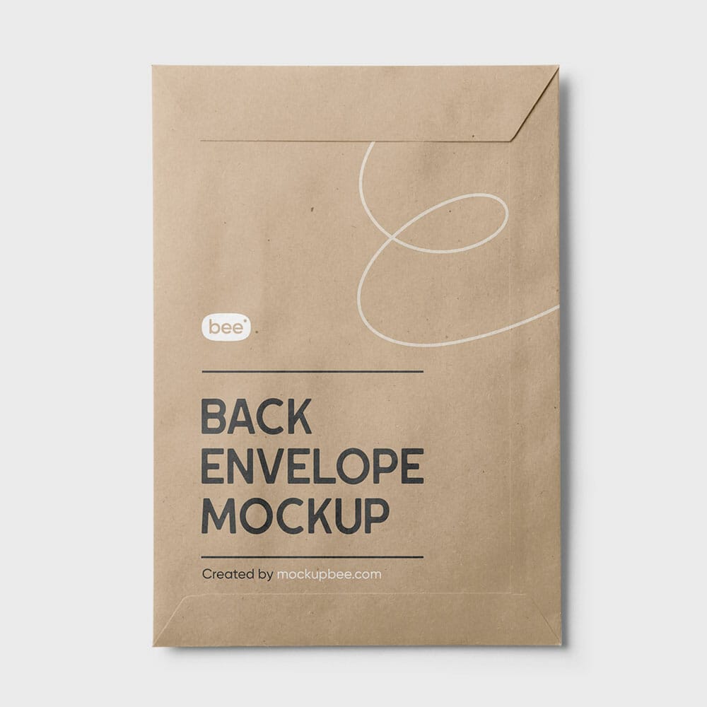 Free Back Envelope Mockup