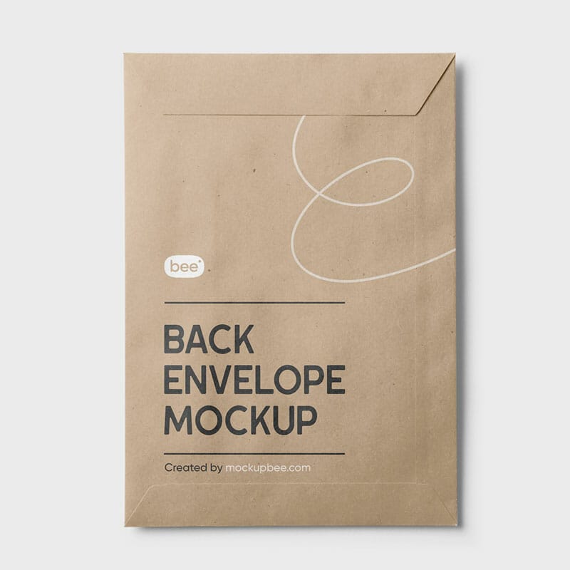 Free Back Envelope Mockup