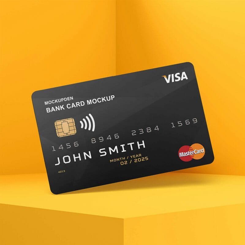 Free Bank Card Mockup PSD Template