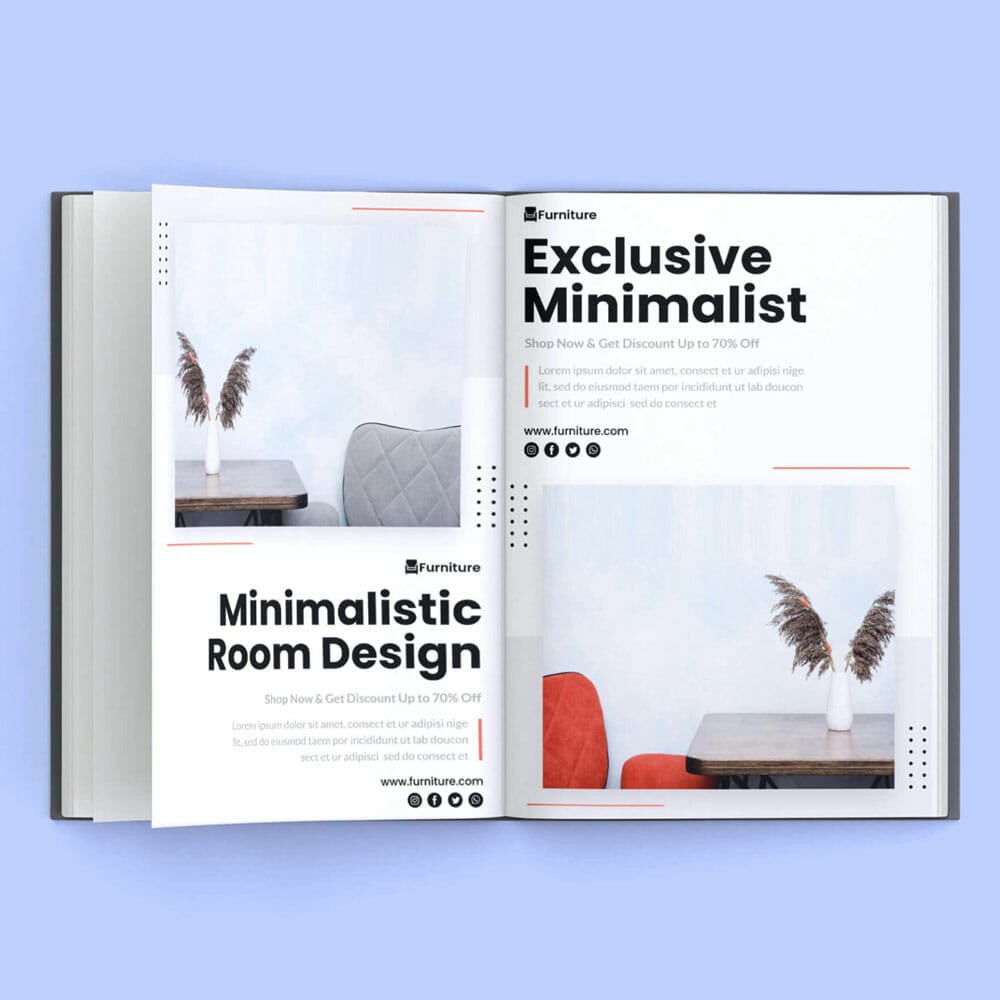 Free Book Page Mockup PSD Template