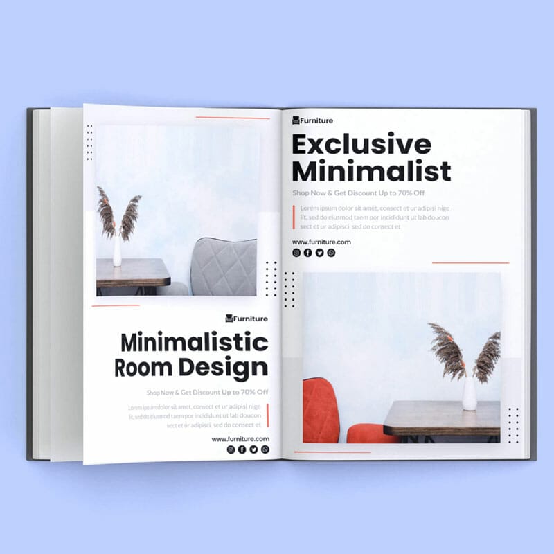 Free Book Page Mockup PSD Template