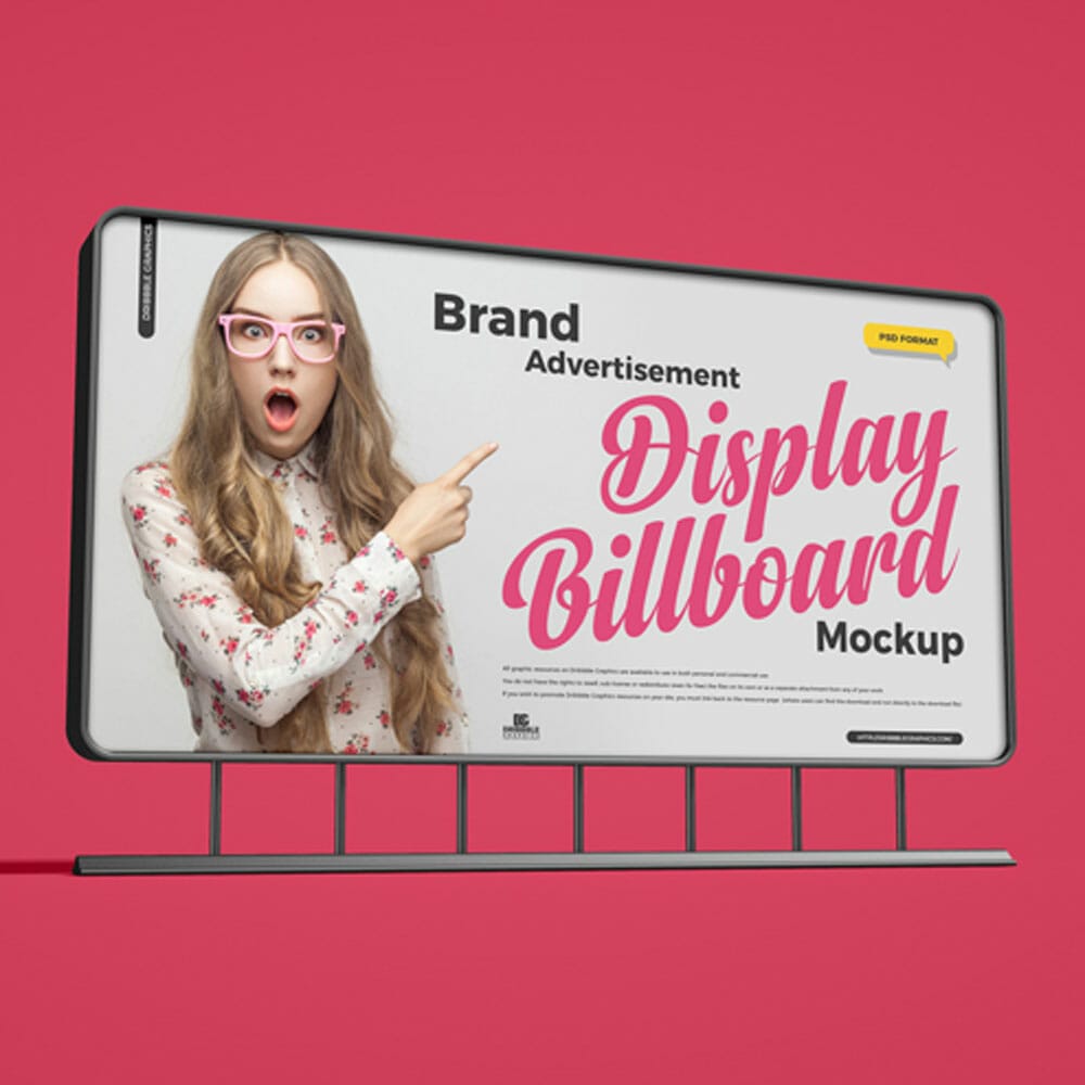 Free Brand Advertisement Display Billboard Mockup