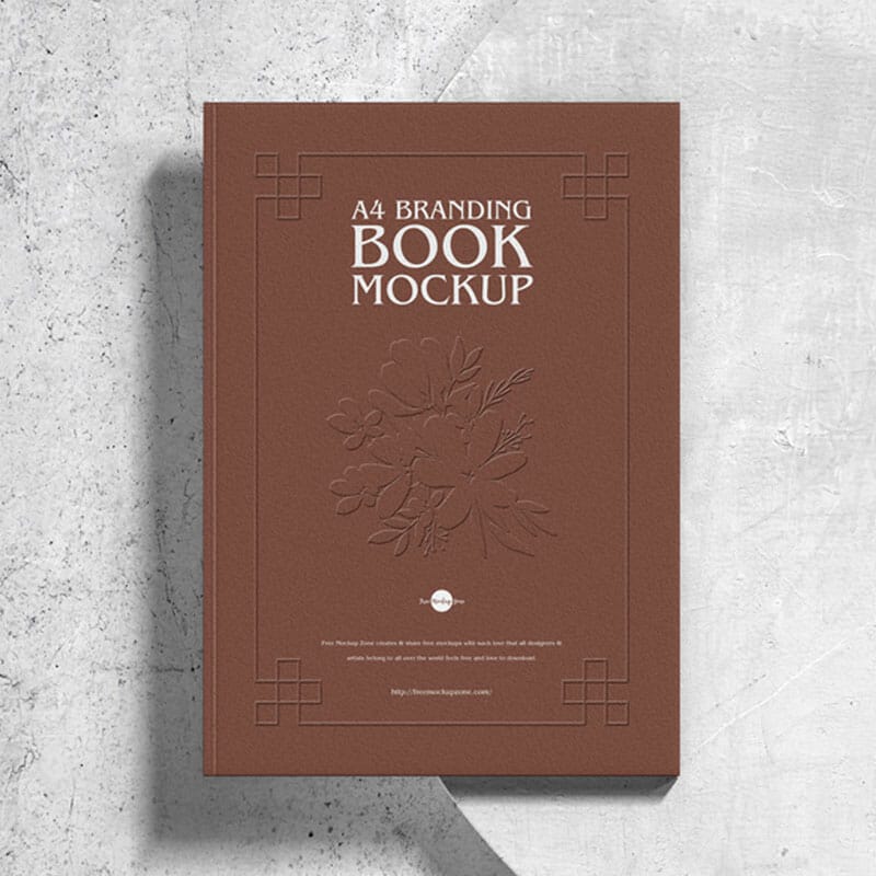 Free Branding A4 Book Mockup