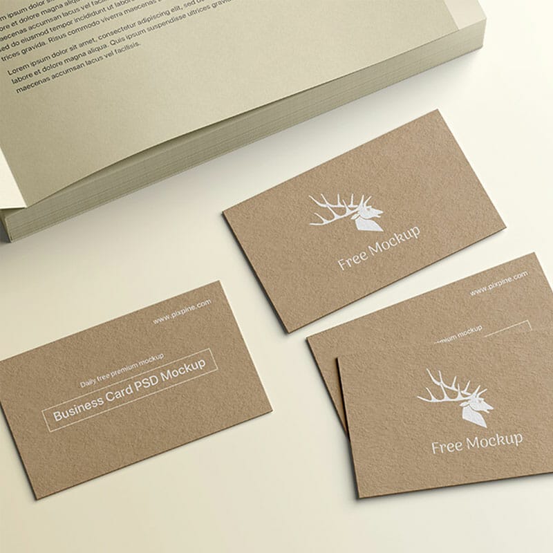Free Business Card PSD Mockup