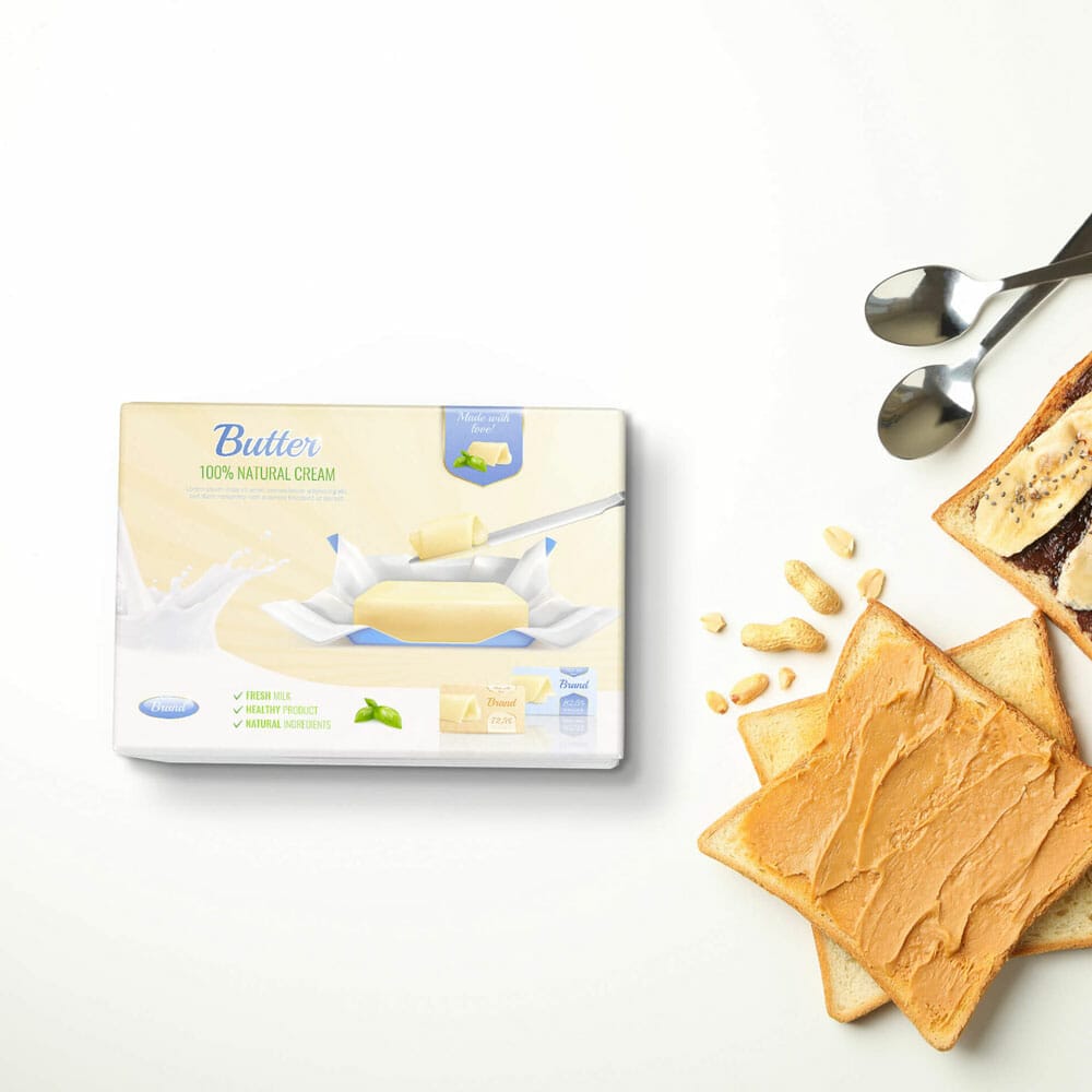 Free Butter Mockup PSD Template
