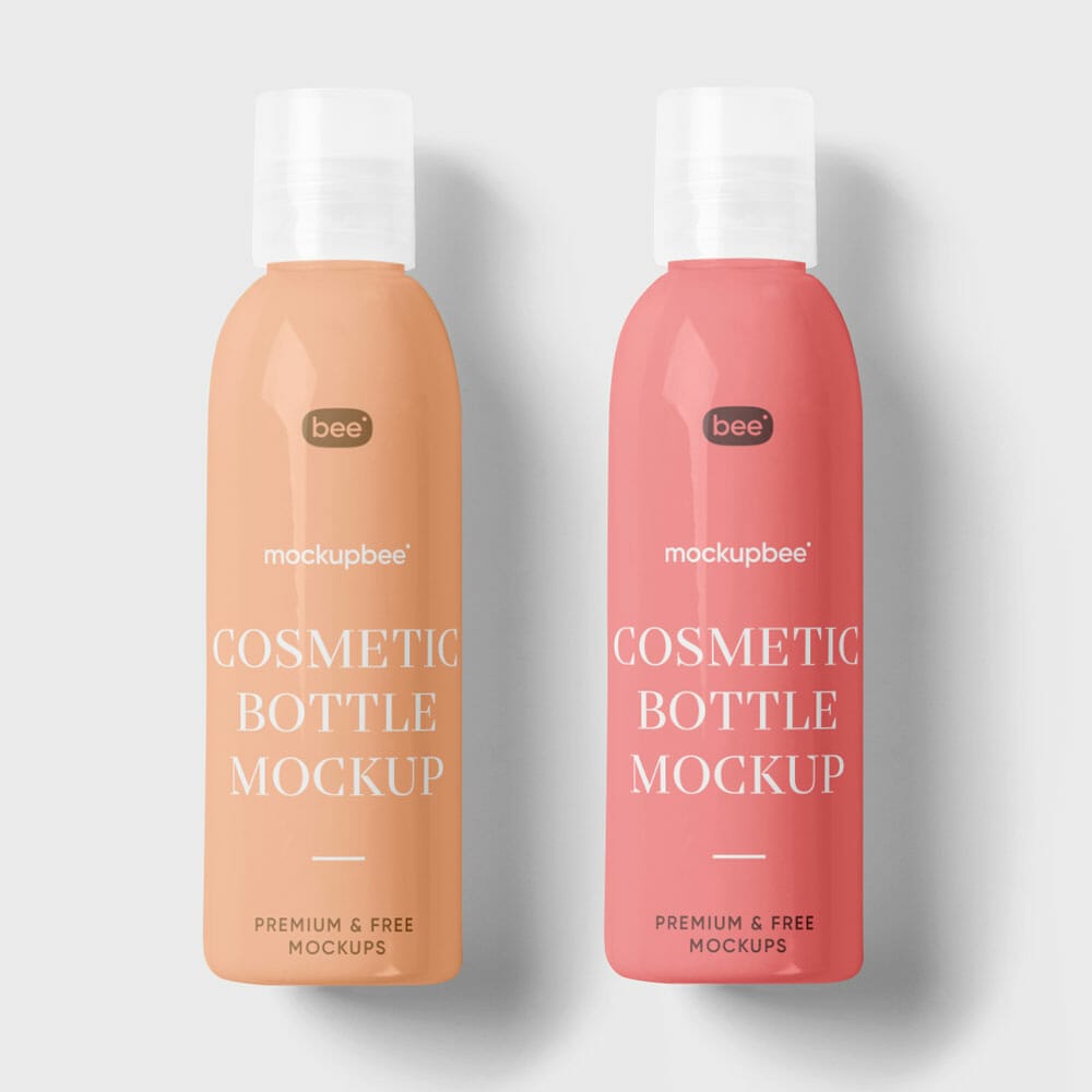 Free Cosmetic Bottle Mockup