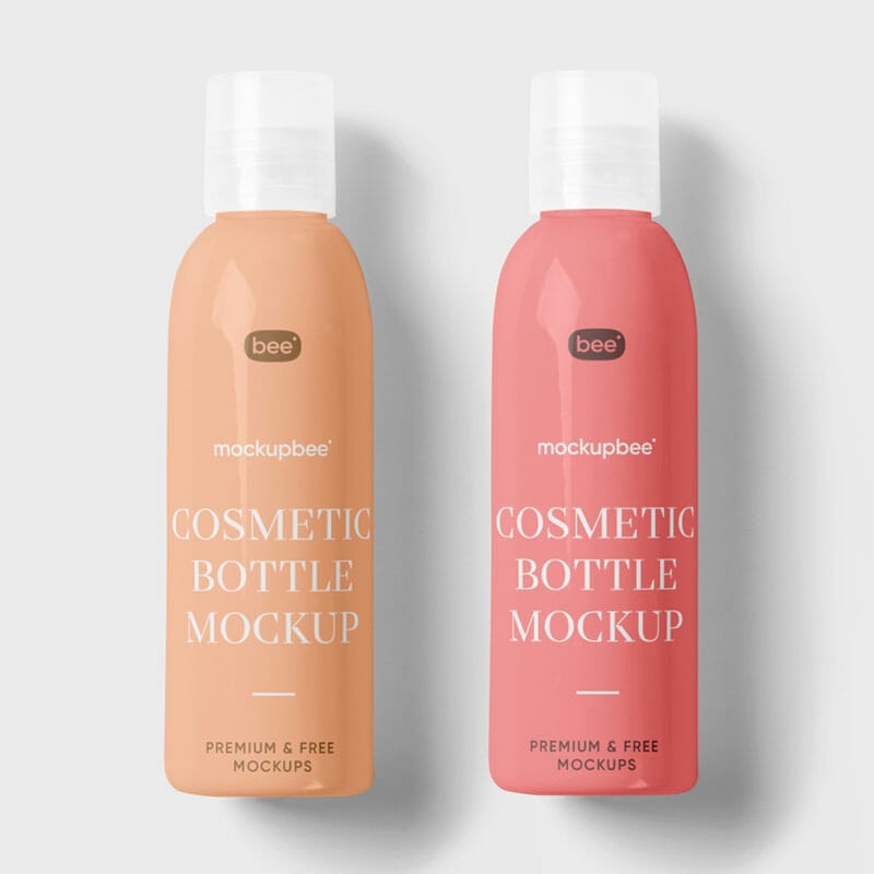 Free Cosmetic Bottle Mockup