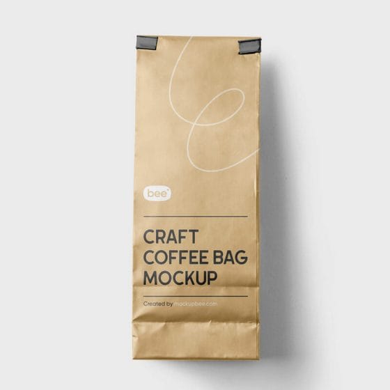 Free Craft Coffee Bag Mockup