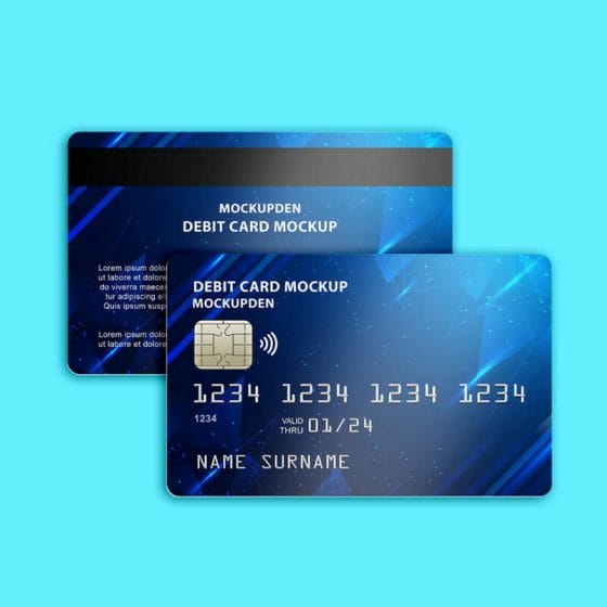 Free Debit Card Mockup PSD Template