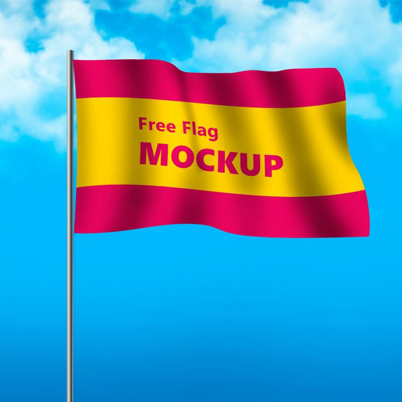 Free Flag Mockup Template