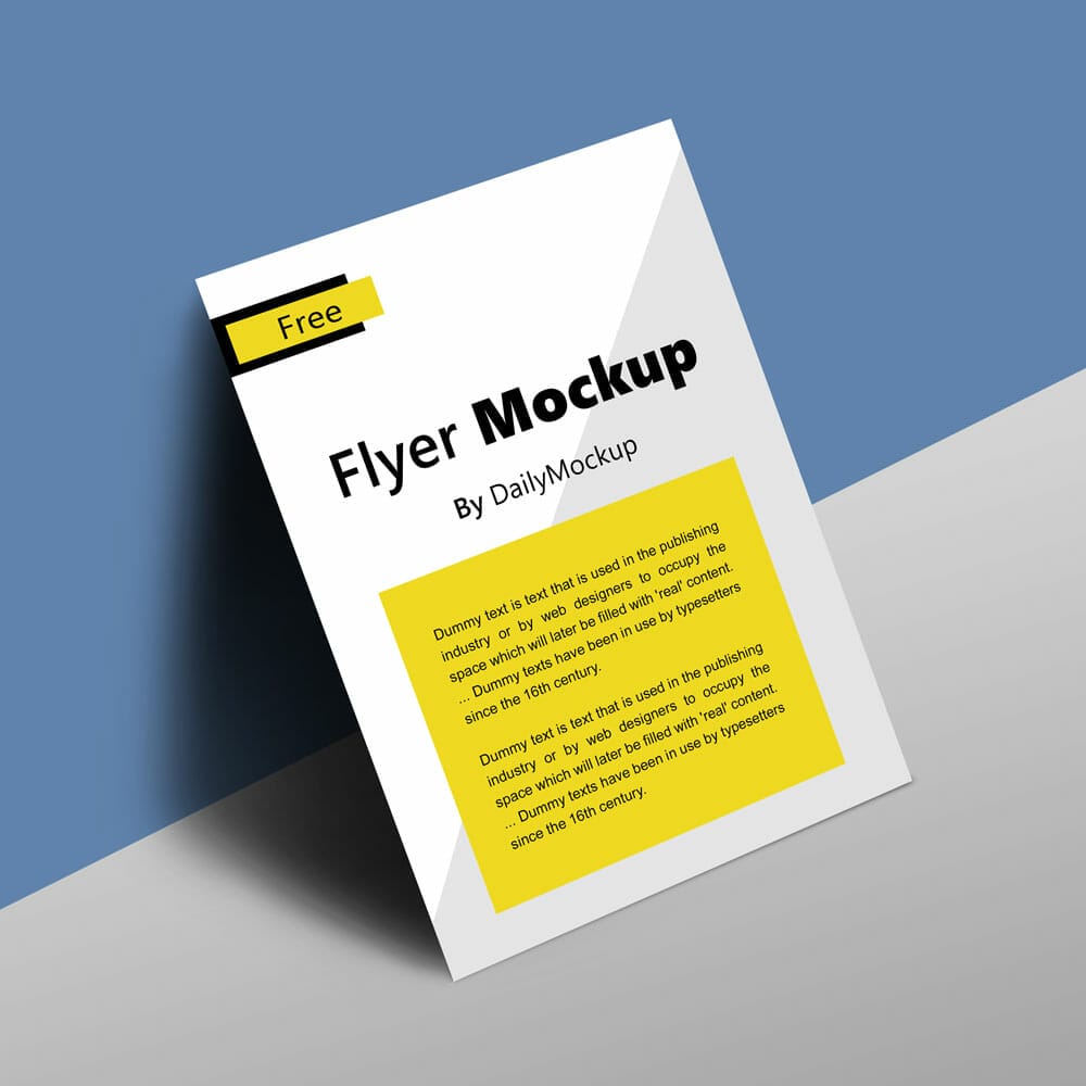 Free Flyer Mockup Template PSD