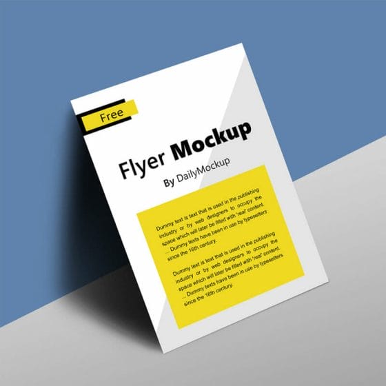 Free Flyer Mockup Template PSD