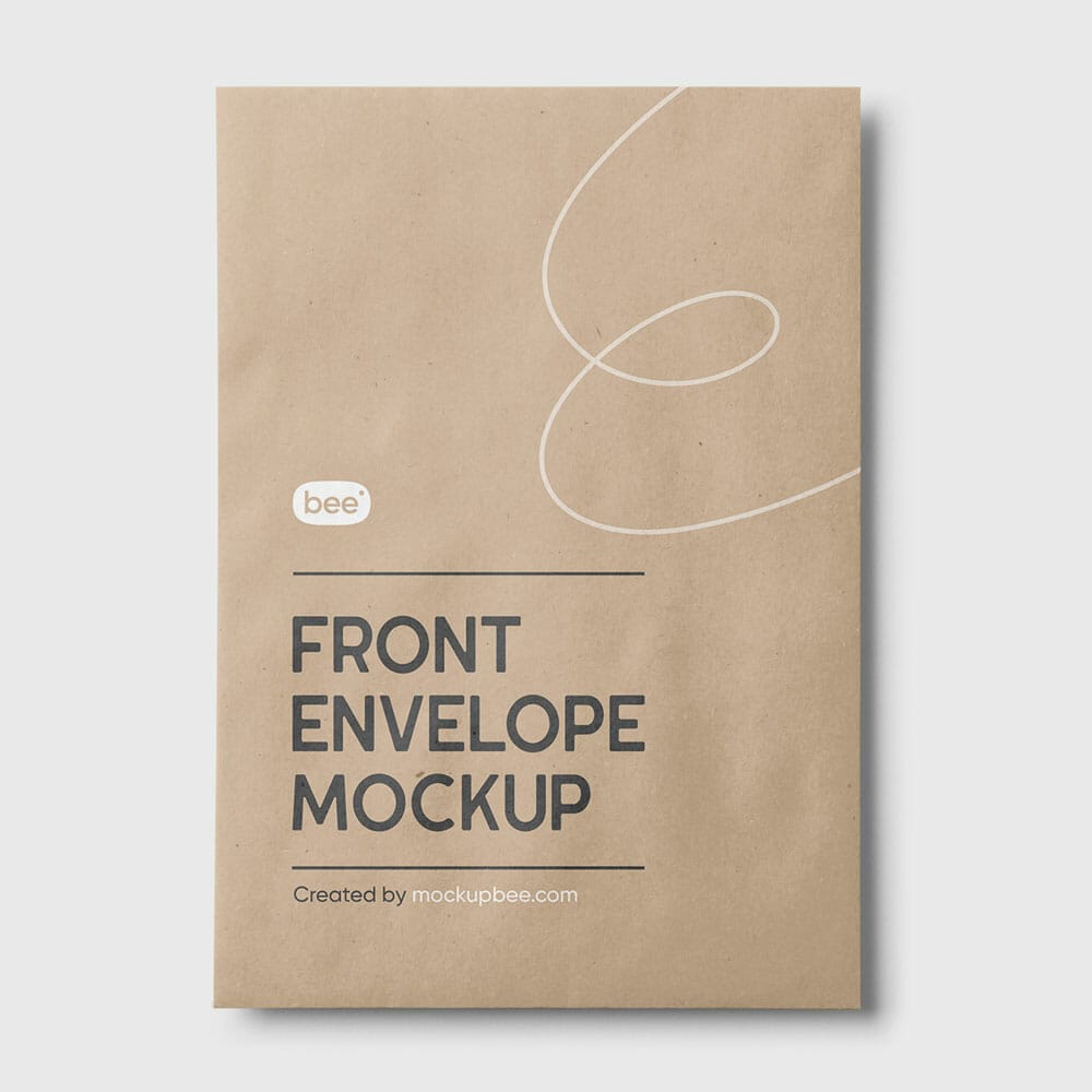 Free Front Envelope Mockup