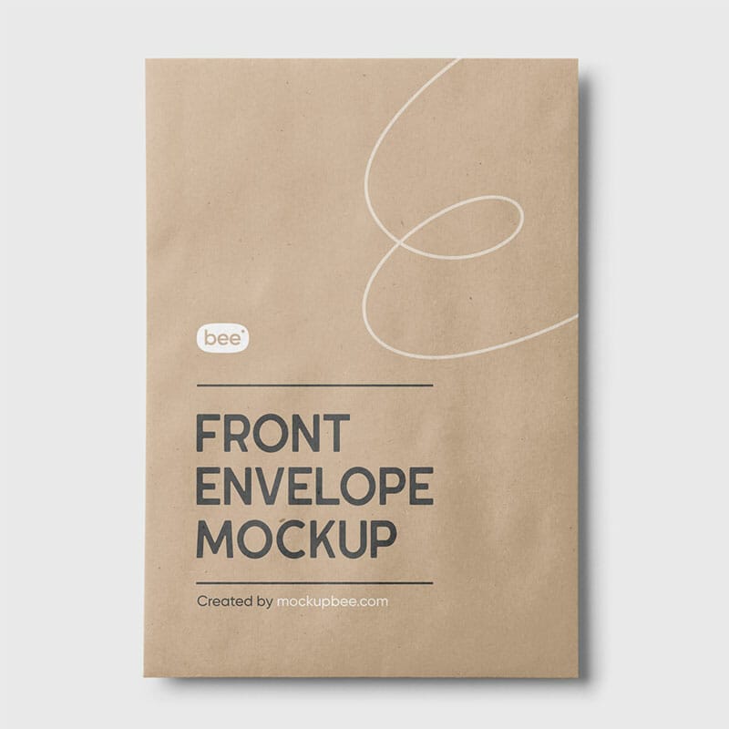 Free Front Envelope Mockup