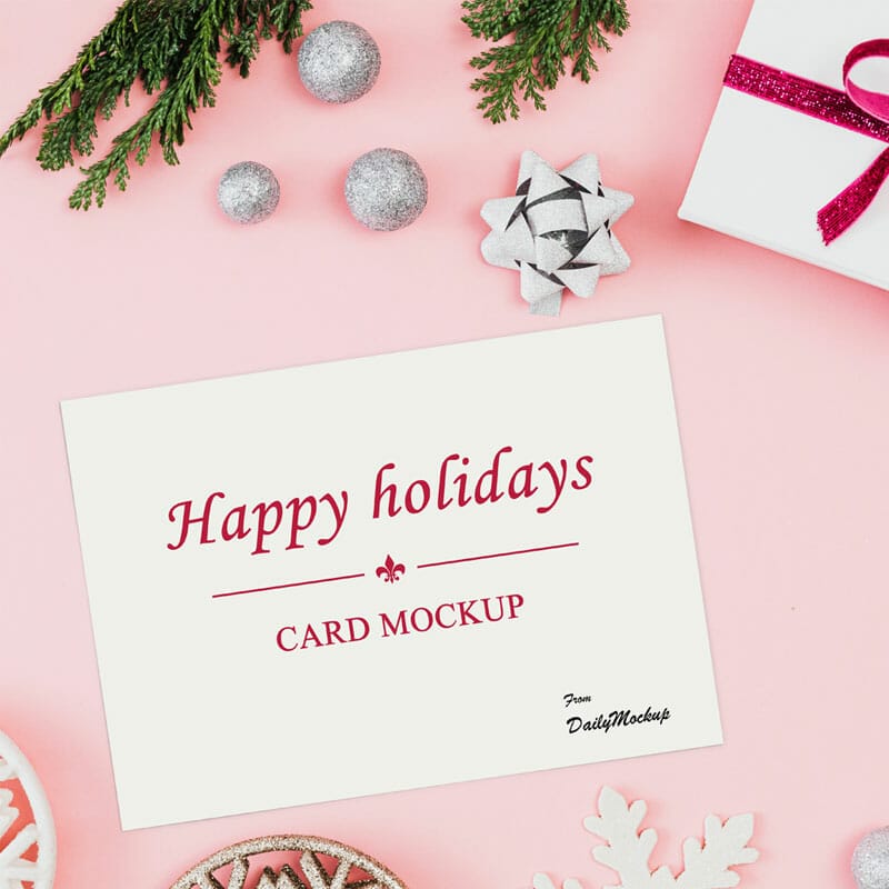 Free Greeting Card Mockup PSD