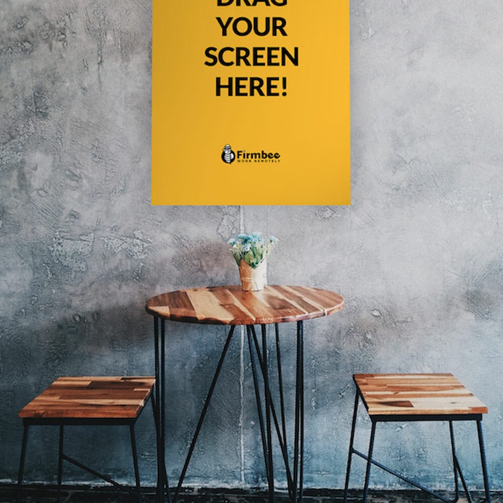 Free Hanging Poster Mockup